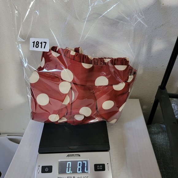 Jade By Jane Womens Pleated Skirt Sz 2X Knee Length Rust & Cream Vintage USA - Picture 8 of 8